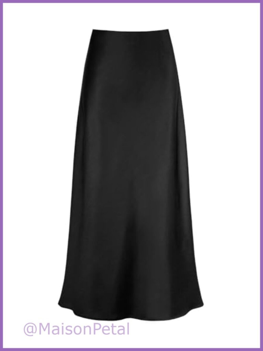 Satin High Waisted A-Line Maxi Skirt Long Flowy Formal Event Skirt